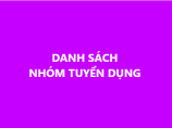 DANH SÁCH NHÓM VIỆC LÀM ĐÔNG ANH VÀ LÂN CẬN